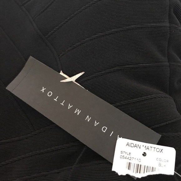 NWT Aidan Mattox Bandage Dress Black 0 Mini Bodycon Sheath XS - Picture 6 of 8